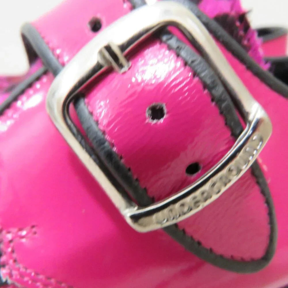 UNDERGROUND ENGLAND King Tut Pink Patent Leopard Print Pony Hair Creeper Shoes - Picture 4 of 16